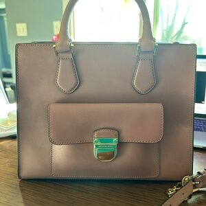 Rose Taupe Michael Kors Structured Purse